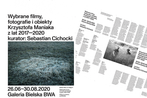 Plakat/ulotka do wystawy Krzysztofa Maniaka